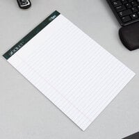 TOPS 63410 Docket 8 1/2 inch x 11 3/4 inch Wide Ruled White Perforated Writing Tablet - 12/Pack