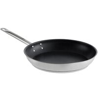 Vollrath N3812 Optio 12 1/2 inch Stainless Steel Non-Stick Fry Pan with Aluminum-Clad Bottom