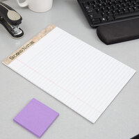 TOPS 74085 Second Nature 8 1/2 inch x 11 3/4 inch Wide Ruled White Perforated Legal Pad   - 12/Pack