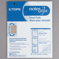TOPS 79190 25 x 30 inch Unruled White Perforated Easel Pad - 2/Pack