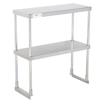 Regency Stainless Steel Double Deck Overshelf - 12" x 30" x 32"