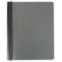 Oxford 58806EE Premium Paper 8 1/2 inch x 11 inch Black Clear Front Report Cover with 3 Fasteners - 25/Box