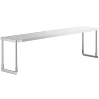 Regency Stainless Steel Single Deck Overshelf - 12" x 72" x 19 1/4"