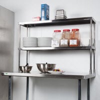 Regency Stainless Steel Double Deck Overshelf - 18 inch x 30 inch x 32 inch