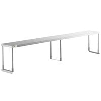 Regency Stainless Steel Single Deck Overshelf - 12" x 96" x 19 1/4"