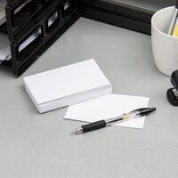 Oxford OXF 30EE 3 inch x 5 inch White Unruled Index Card - 100/Pack