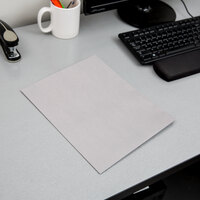 Oxford 57505EE Letter Size 2-Pocket Embossed Paper Pocket Folder, Gray - 25/Box