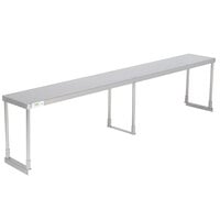 Regency Stainless Steel Single Deck Overshelf - 12 inch x 84 inch x 19 1/4 inch