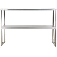 Regency Stainless Steel Double Deck Overshelf - 18" x 48" x 32"