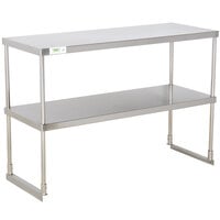 Regency Stainless Steel Double Deck Overshelf - 18" x 48" x 32"