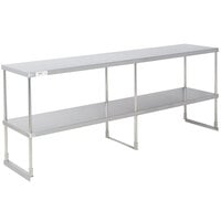 Regency Stainless Steel Double Deck Overshelf - 18 inch x 84 inch x 32 inch