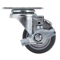3" Swivel Plate Caster with Brake