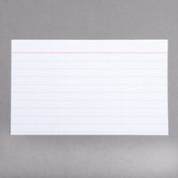 Oxford OXF 31EE 3 inch x 5 inch White Ruled Index Card - 100/Pack