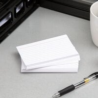 Oxford OXF 31EE 3 inch x 5 inch White Ruled Index Card - 100/Pack