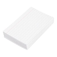 Oxford OXF 31EE 3 inch x 5 inch White Ruled Index Card - 100/Pack