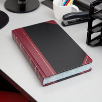 Boorum & Pease BOR 9-500-R 14 1/8 inch x 8 5/8 inch Black / Red Record and Account Book