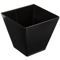 Fineline 6411-BK Tiny Temptations 2 oz. Tiny Barware Black Plastic Cube Bowl - 200/Case