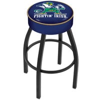 Holland Bar Stool L8B130ND-Lep Notre Dame Single Ring Swivel Bar Stool with 4 inch Padded Seat