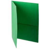 Oxford 57503EE Letter Size 2-Pocket Embossed Paper Pocket Folder, Light Green - 25/Box