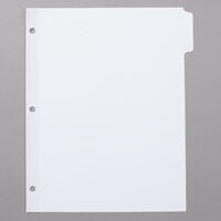 Oxford 11314EE 5-Tab White Custom Divider Set with Self-Stick Tab Labels - 25/Box