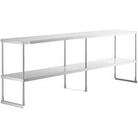 Regency Stainless Steel Double Deck Overshelf - 18 inch x 96 inch x 32 inch