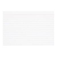 Oxford OXF 41EE 4 inch x 6 inch White Ruled Index Card - 100/Pack