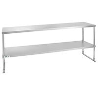 Regency Stainless Steel Double Deck Overshelf - 18" x 72" x 32"