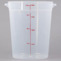 Cambro 8 Qt. Translucent Round Polypropylene Food Storage Container