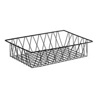 GET WB-954-BK POP Black Wire Pastry Basket - 18" x 12" x 4"