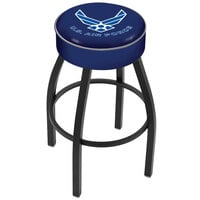 Holland Bar Stool L8B130AirFor United States Air Force Single Ring Swivel Bar Stool with 4 inch Padded Seat