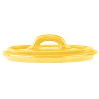 Bon Chef 1600005PYellow 5 inch Yellow Porcelain Oval Cocotte Lid - 36/Case