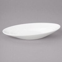 Bon Chef 1100000P Slanted Oval 3 oz. White Porcelain Bowl - 36/Case