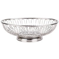 American Metalcraft OBS913 13 3/8" x 9 1/4" Oval Stainless Steel Basket