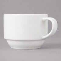 Bon Chef 1000007P Concentrics 8 oz. White Porcelain Short Cup - 36/Case