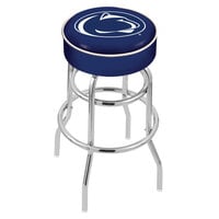 Holland Bar Stool L7C130PennSt Penn State University Double Ring Swivel Bar Stool with 4 inch Padded Seat