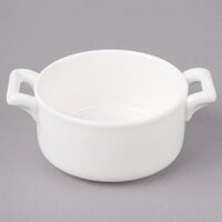Bon Chef 1600002P 9.5 oz. Mid Century White Porcelain Cocotte - 36/Case
