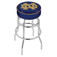 Holland Bar Stool L7C130ND-ND Notre Dame Double Ring Swivel Bar Stool with 4 inch Padded Seat