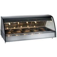 Alto-Shaam TY2-72/P BK Black Countertop Heated Display Case with Curved Glass - Self Service 72 inch
