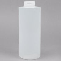 Tablecraft 2132C 32 oz. Clear Squeeze Bottle with 38 mm Flip Lid - 12/Pack