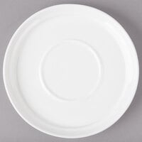 Bon Chef 1500006P Mid Century 6 inch White Porcelain Saucer - 36/Case