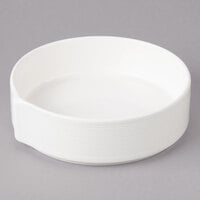 Bon Chef 1400001P Stacked Lines 28 oz. White Porcelain Soup Bowl - 16/Case