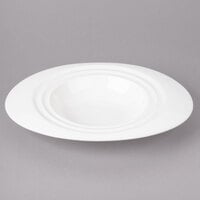 Bon Chef 1000016P Concentrics 16 oz. White Porcelain Oval Pasta Bowl - 12/Pack