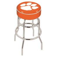 Holland Bar Stool L7C130Clmson Clemson Double Ring Swivel Bar Stool with 4 inch Padded Seat