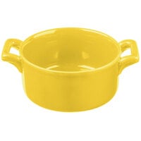 Bon Chef 1600002PYellow 9.5 oz. Yellow Porcelain Cocotte - 36/Case