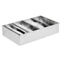 Choice 4-Compartment Stainless Steel Cutlery Box