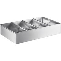 Choice 4-Compartment Stainless Steel Cutlery Box