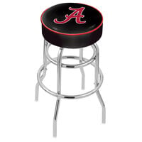 Holland Bar Stool L7C130AL-A University of Alabama Double Ring Swivel Bar Stool with 4 inch Padded Seat