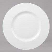 Bon Chef 5000010B Wide Rim 11 inch White Bone China Dinner Plate - 16/Case