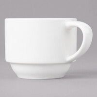 Bon Chef 1000005P Concentrics 4 oz. White Porcelain Espresso Cup - 36/Case