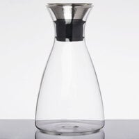 GET GL-CRF-42 Silhouette 38 oz. Glass Decanter with Dripless Stainless Steel Lid
